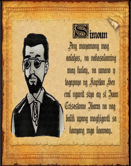 ilarawan si simoun|El filibusterismo .